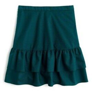 COPY - NEW ✨ J.CREW Emerald Wool Flannel Ruffle S…